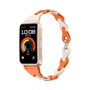 Imagem de Pulseira De Silicone Colorida Para Huawei Band 10 9 8, Correia De Borr