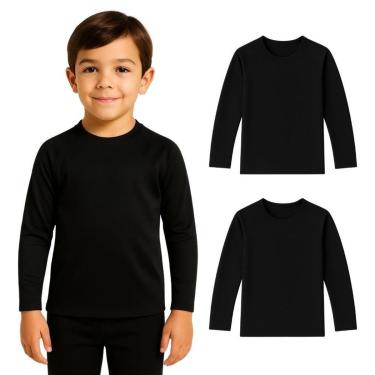 Imagem de Kit 2 Camisetas Manga Longa Infantil Menino Proteção Solar-Masculino