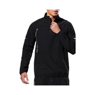 Imagem de Camiseta De Corrida Masculina De Secagem Rápida Com Manga Longa E Zípe