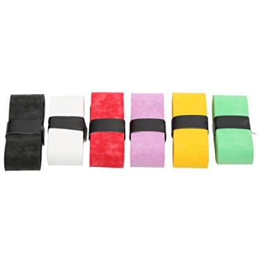 Imagem de aqxreight 6 Unidades/Conjunto Overgrips de Tênis Viscosos Multicoloridos Antiderrapantes para Raquete de Badminton Cola Manual para Esportes Tem Feltro Elástico e Qualidade Anexada é Material de