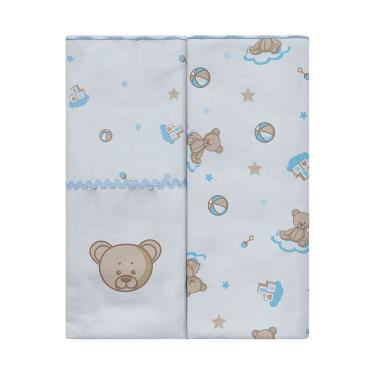 Imagem de Kit Manta Flanelado para bebê 2 unidades Bublim
