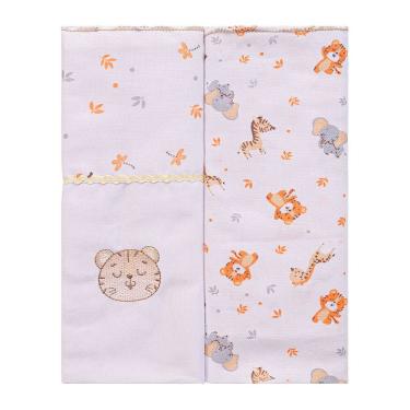 Imagem de Kit Manta Flanelado para bebê 2 unidades Bublim
