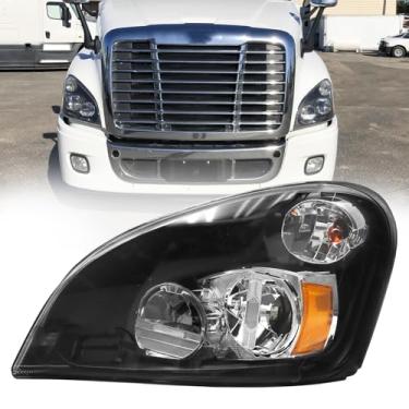 Imagem de aostirmotor Conjunto de faróis de LED compatível com Freightliner Cascadia 2008-2017, caixa preta do lado do motorista