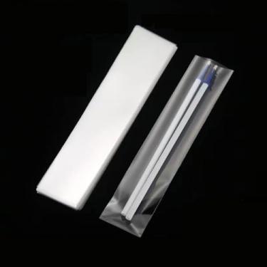 Imagem de Pacote com 100 capas de plástico transparente para pôsteres - Sacos de armazenamento planos abertos de 3,9 mm de espessura, proteção à prova d'água para plantas, obras de arte, documentos grandes e