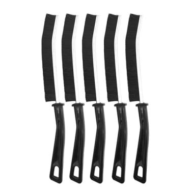 Imagem de 5 ferramentas de limpeza de banheiro, escova de limpeza de fendas de banheiro - utensílios de limpeza de espaço estreito cerdas duras para balcão de cozinha