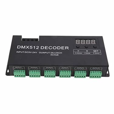 Imagem de Alomejor Decodificador DMX512 de 24 Canais, Controlador LED RGBW Com Display Digital PWM Driver de Escurecimento para Iluminação de Palco Eventos Ao Ar Livre DC5V-24V