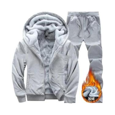 Imagem de Conjunto De Esportes De Inverno Masculino Casual Com Moletom Com Capuz
