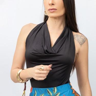 Imagem de Cropped Frente Única Feminino Moderno De Amarrar Caimento Sofisticado 