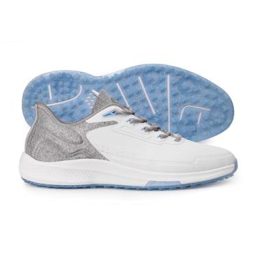 Imagem de Callaway Tênis de golfe masculino Coronado V4 Spikeless, branco/azul, 46