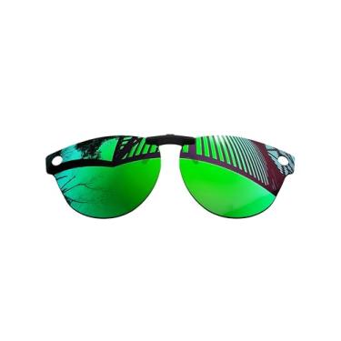 Imagem de MYCOURAG Lentes polarizadas com proteção UV para óculos de sol Ray-Ban Meta Skyler RW4010 e RW4014 52 – Armação espelhada esmeralda revestida polarizada