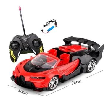 Imagem de Brinquedo Carrinho Bugatti  Controle Remoto Recarregável  Acende Farol