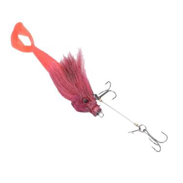 Imagem de Jiawu Design de Cauda de Garfo de Isca de Pesca de Rato de Silicone Flexível para Pesca Em Alto Mar Fácil de Usar e Transportar (Róseo)