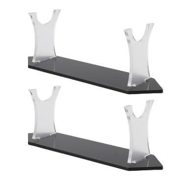 Imagem de KUIDAMOS Rack de Espada de Mesa Acrílico Organiza Espadas Leves Punhais para Decoração de Casa ou Exibição de Varejo Transparente 2 Conjuntos de Suporte para Colecionadores