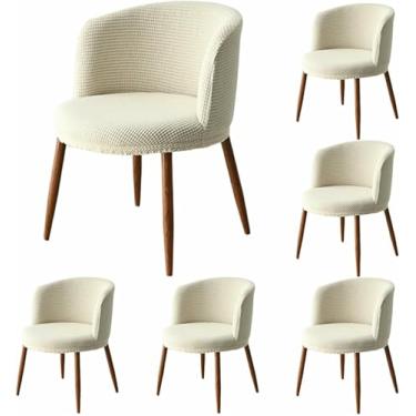 Imagem de Cadeira De Jantar Com Encosto Baixo, Capa Semi-Circular Curvada, Protetor De Cadeira Extensível Para Casa, Hotel, Escritório, Café
