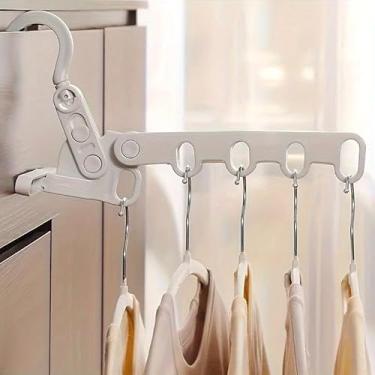 Imagem de Um escorredor de roupas de viagem essencial, portátil e dobrável com 5 furos (branco)