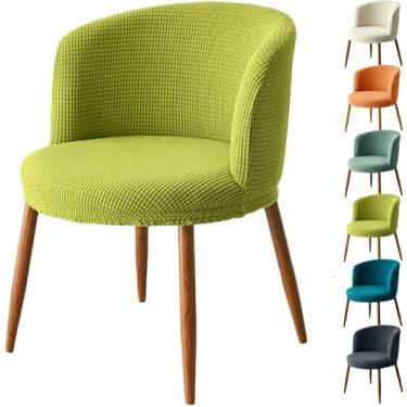 Imagem de Cadeira De Jantar Com Encosto Baixo, Capa Semi-Circular Curvada, Protetor De Cadeira Extensível Para Casa, Hotel, Escritório, Café