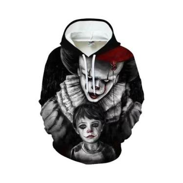 Imagem de Moletom Com Capuz Estampado Em 3D De Palhaço Para Homens E Mulheres, C