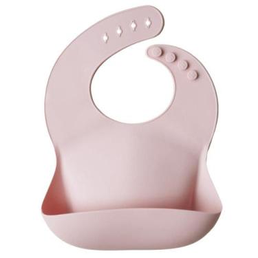 Imagem de Babador Cata-migalha de Silicone Rosa Mushie