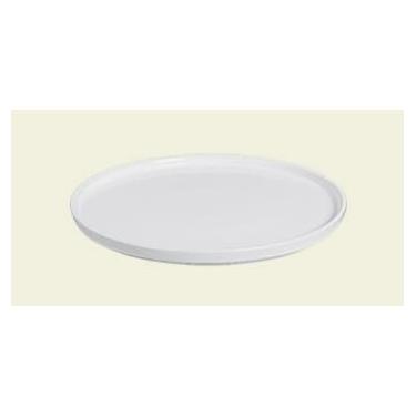 Imagem de Prato Raso de Cerâmica Liso 25.5cm - Ideal para Refeição e Jantar, Utensílio Doméstico Elegante e Durável (Branco)