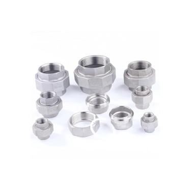 Imagem de 1 peça DN100 10.2 cm BSPT fêmea soquete união acoplador 201 304 316 conector de encaixe de tubo de aço inoxidável adaptador água gás óleo (BSPT SS316)