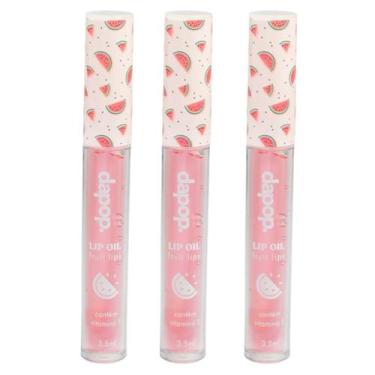 Imagem de Kit 3 Lip Oil Fruits Lips De Melancia Com Vitamina E - Dapop