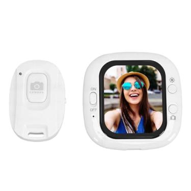 Imagem de Zyyini Tela do Monitor Vlog Selfie, Tela Magnética do Monitor Vlog Selfie de 2 Polegadas Com 3 Níveis de Brilho Ajustáveis ​​ de da Câmera Traseira Telefone Portátil