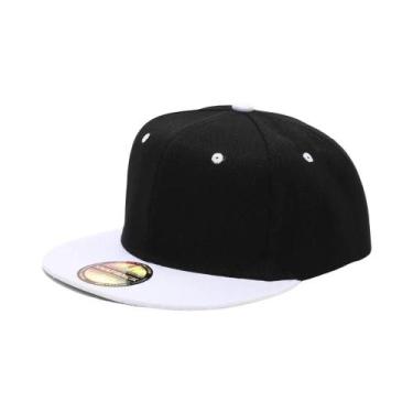 Imagem de Boné De Beisebol Unissex Com Aba Reta Estilo Hip-Hop Em Cores Contrast