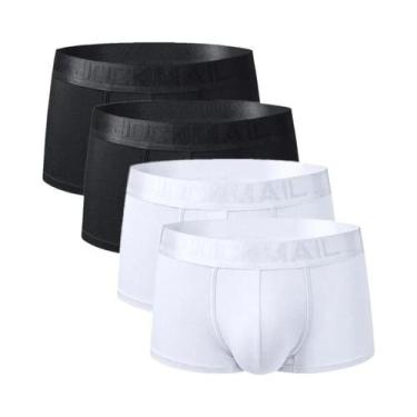 Imagem de Cuecas Boxer Masculinas De Modal Respirável, Pacote Com 4 Peças, Short