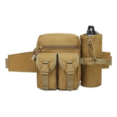 Imagem de Pochete Tática Militar Resistente – Feita de nylon durável, adequada para uso diário e atividades ao ar livre. (Bege)