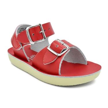 Imagem de Sandálias Salt Water da Hoy Shoe Surfer (infantil/infantil/criança grande/feminina), Vermelho, 2 Big Kid