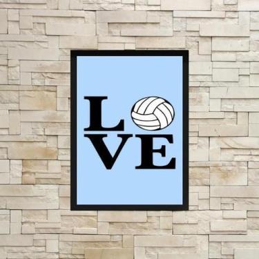 Imagem de Quadro Decorativo Love Bola Volei 24X18Cm - Quadros On-Line