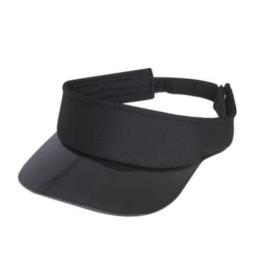 Imagem de Viseira Transparente Preta Beach Tennis Praia Corrida Esporte - PopMov