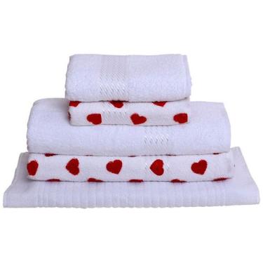 Imagem de Jogo de Toalhas de Banho 5 pçs 100% Algodão Felpuda Dohler Prisma, BRA