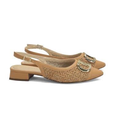 Imagem de Scarpin Slingback Baixo Caramelo Napa Salto 3cm Chic