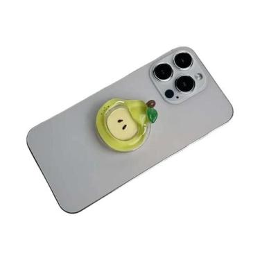 Imagem de Suporte De Celular Dobrável De Resina Maçã Vermelha - Série Frutas Fof