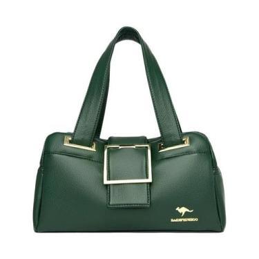 Imagem de Bolsa De Couro Feminina De Grande Capacidade Com Múltiplas Camadas E A