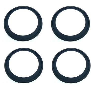 Imagem de Kit C/4 Porta Grelha Ralo Redondo 15x15 Suporte Inox Preto - Montelar 