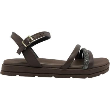 Imagem de Sandália Papete Feminina Casual Dia a Dia Passeio Verão Conforto Tira com Strass Moleca 5490.120