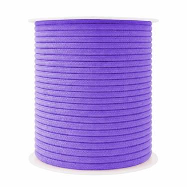 Imagem de Mandala Crafts Cordão de substituição macio lilás para bolsas de moletom - Cordão de tubulação para estofamento de costura - 50 metros 3 mm fio de algodão macramê corda espartilho cordas