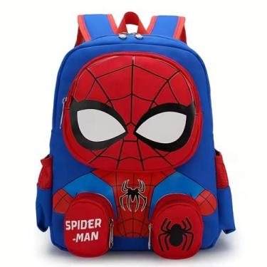 Imagem de Mochila Infantil Unissex Homem Aranha - Azul Claro - JC Shop