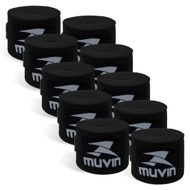 Imagem de Kit Bandagem Elástica 5m Muvin c/ 5 Pares - Boxe Muay Thai-Unissex