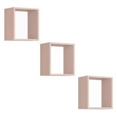 Imagem de Kit 3 Nichos Juju Rosa - Reller Móveis Rosa