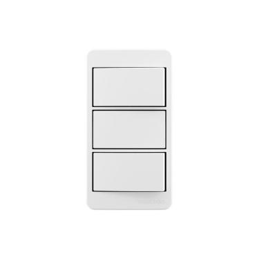Imagem de Placa Para Condulete Caixa 3-4" Com Interruptor Simples Duplo Margirius Sleek 10a Branca Branco