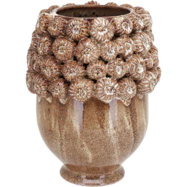 Imagem de Vaso Decorativo Enfeite Casa Cerâmica 28x21x21cm Amarelo