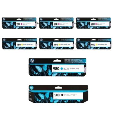 Imagem de Cartucho De Tinta Hp 980 D8j10a X585z X555dn X555xh X585dn X585f Kit 8x