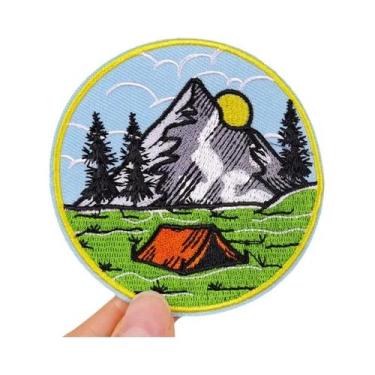 Imagem de Patch Bordado De Aventura Em Acampamento Na Montanha, Termocolante Par