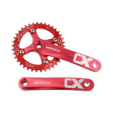 Imagem de Conjunto De Pedivela De Bicicleta MTB Em Liga De Alumínio Preto 104BCD