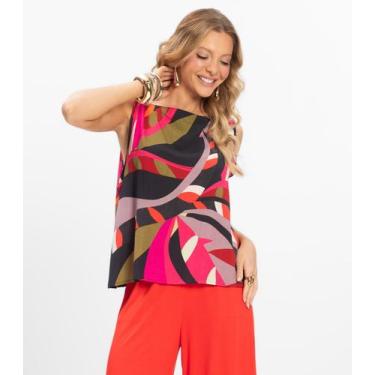 Imagem de Regata Feminina Viscose Khyara Rovitex Preto, M, Preto