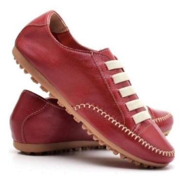 Imagem de sapatênis tênis sapato feminino de couro casual várias cores - Izabela