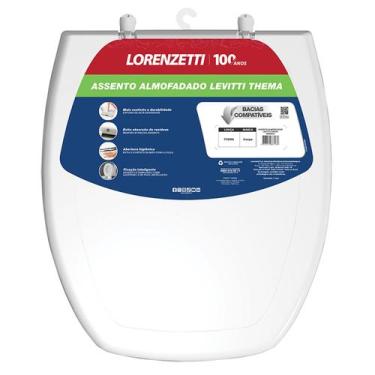 Imagem de Assento Sanitário Almofadado Tampa De Vaso Levitti Thema Branco Lorenz